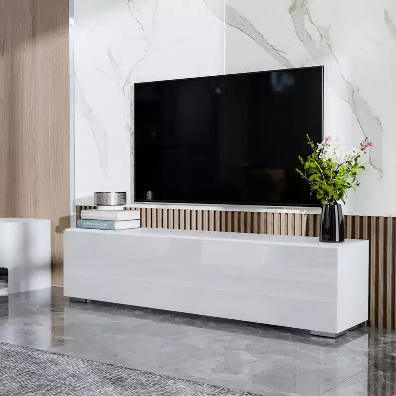 Meuble TV LED flottant mural 55 pouces