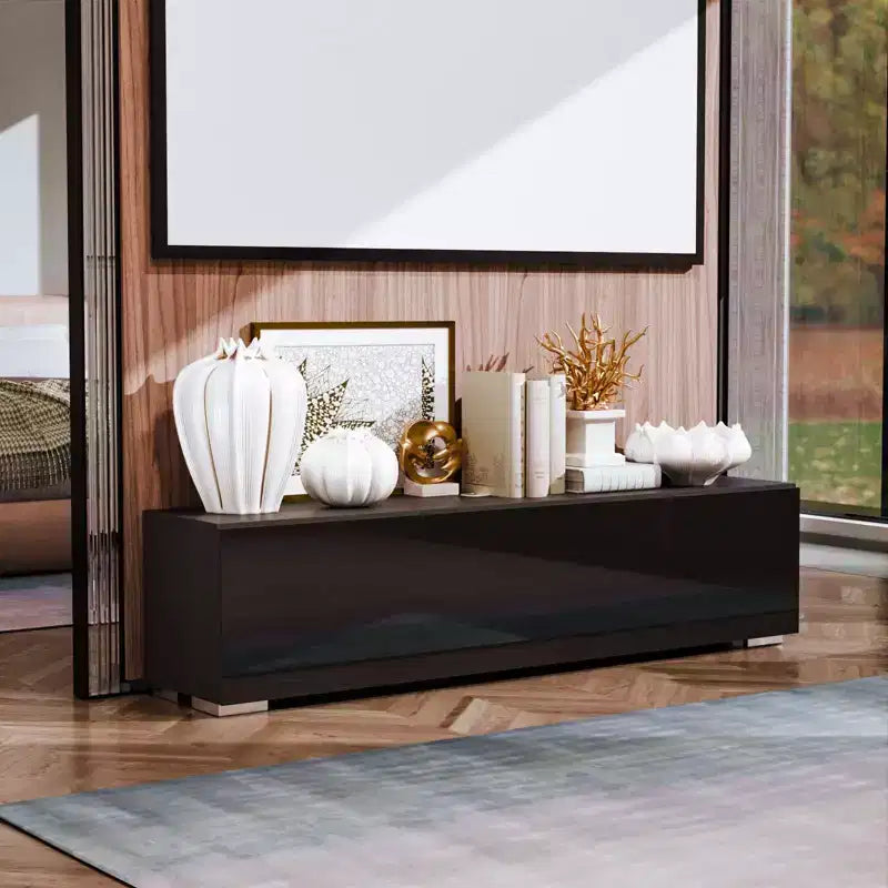 Meuble TV LED flottant mural 55 pouces