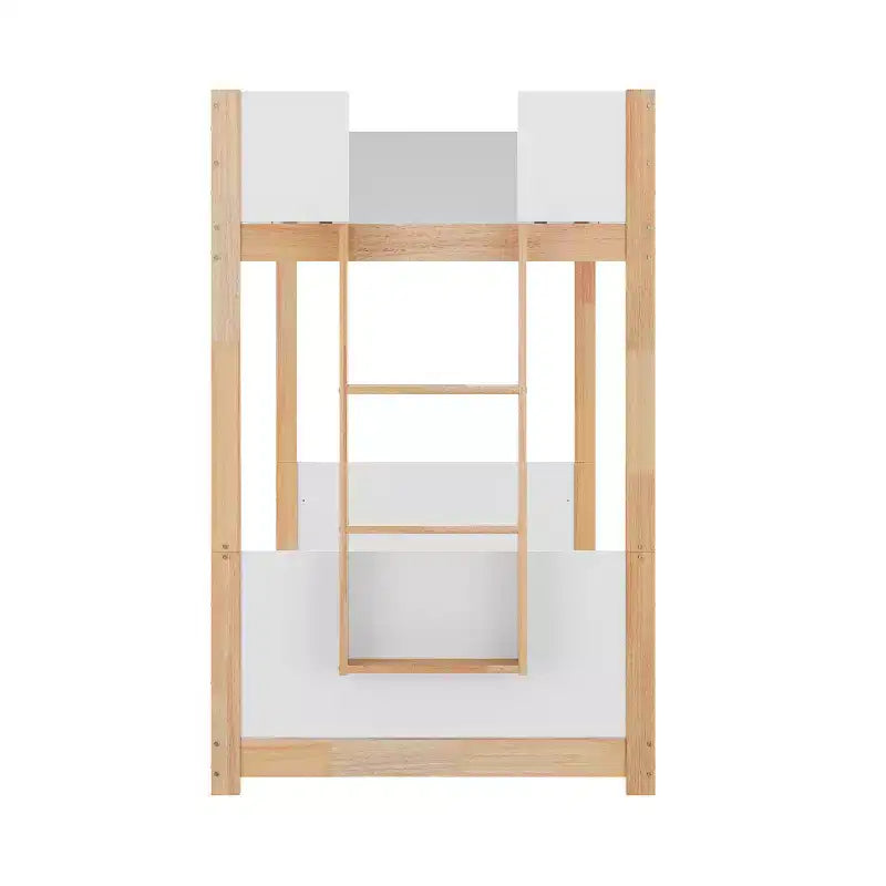 Lit superposé convertible en bois massif pour enfants