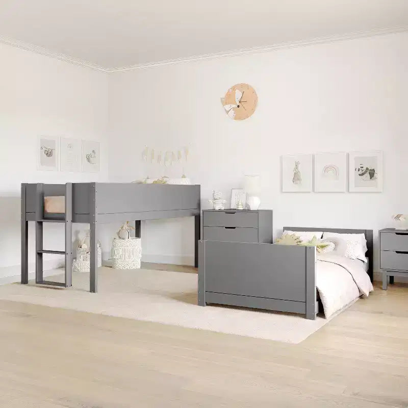 Lit superposé convertible en bois massif pour enfants