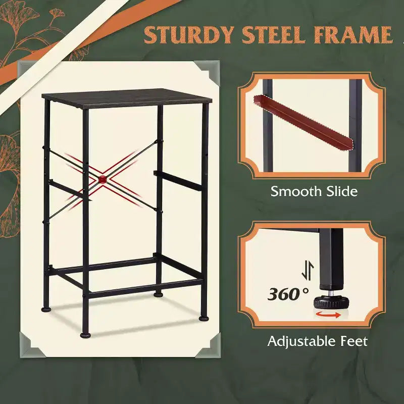 Tables de chevet lot de 2, commode 2 tiroirs pour chambre à coucher