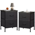 Tables de chevet lot de 2, commode 2 tiroirs pour chambre à coucher