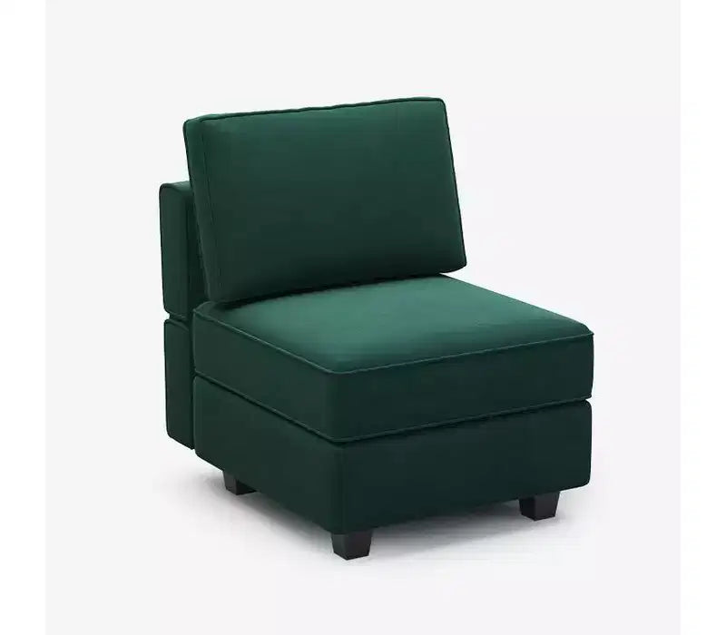 Canapé-lit modulaire Belffin en velours avec rangement (9 assises + 9 côtés)