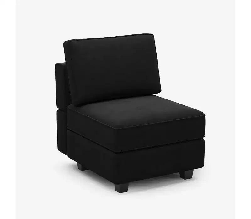 Canapé-lit modulaire Belffin en velours avec rangement (9 assises + 9 côtés)