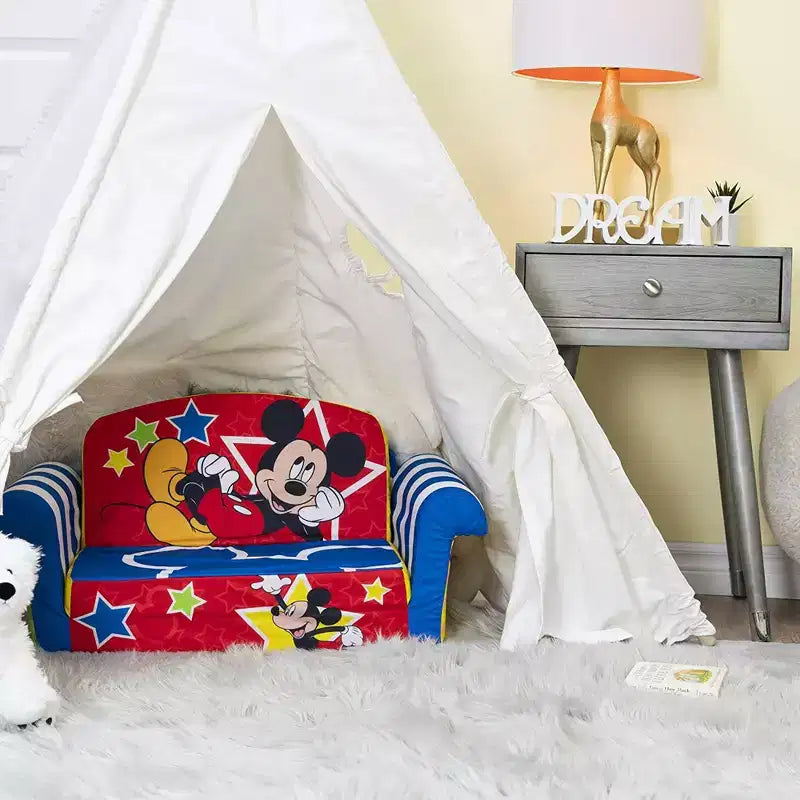 Meubles Enfants 2 en 1 Canapé-lit Pliant en Mousse