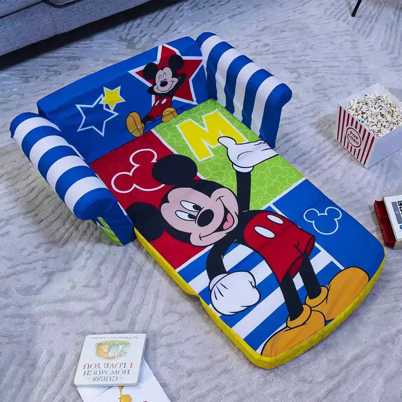 Meubles Enfants 2 en 1 Canapé-lit Pliant en Mousse