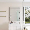 Miroir mural rectangulaire noir 30x40 : Cadre métallique, Coiffeuse, Habillage - Idéal pour la salle de bain, le salon, la chambre