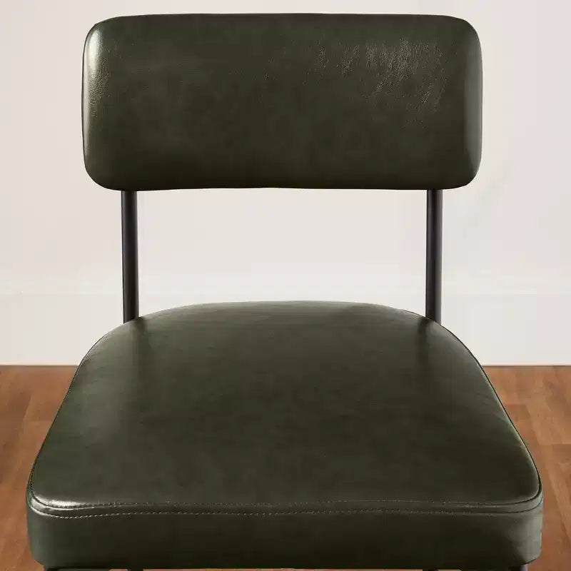 Lot de deux tabourets de bar en similicuir