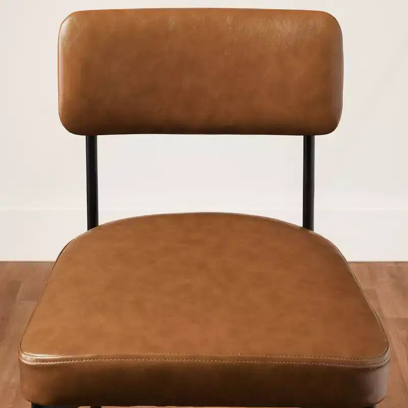 Lot de deux tabourets de bar en similicuir