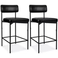 Lot de deux tabourets de bar en similicuir