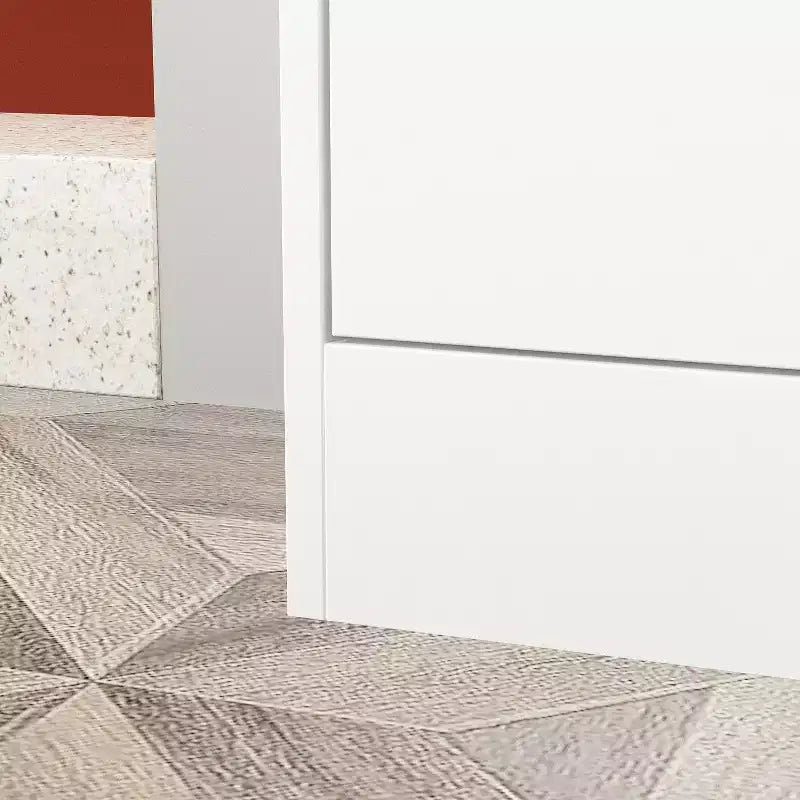 Meuble à chaussures basculant blanc 3 tiroirs design minimaliste et léger