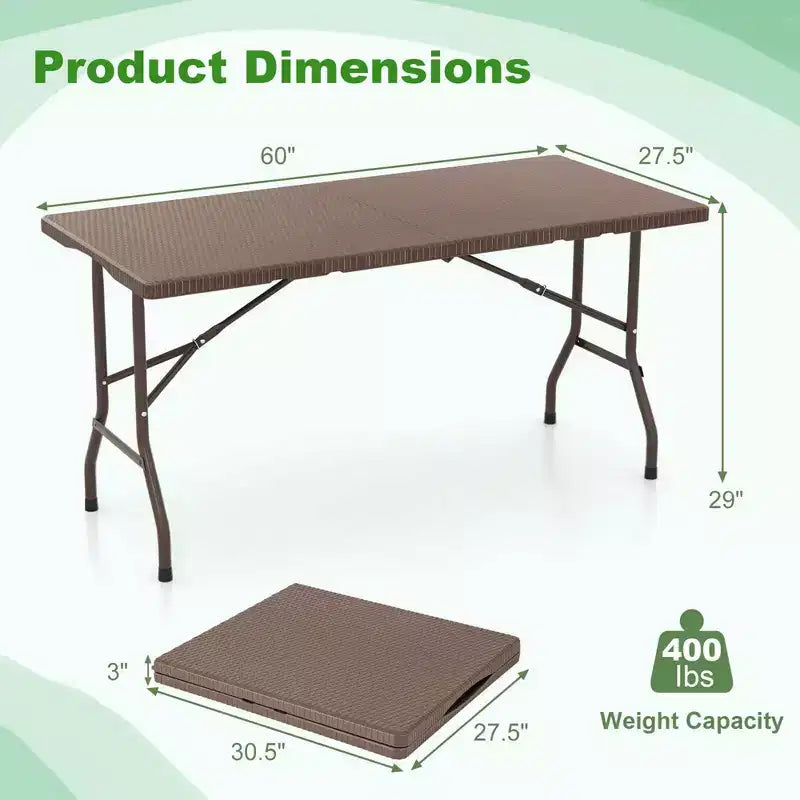 Table de pique-nique pliante Table à manger extérieure