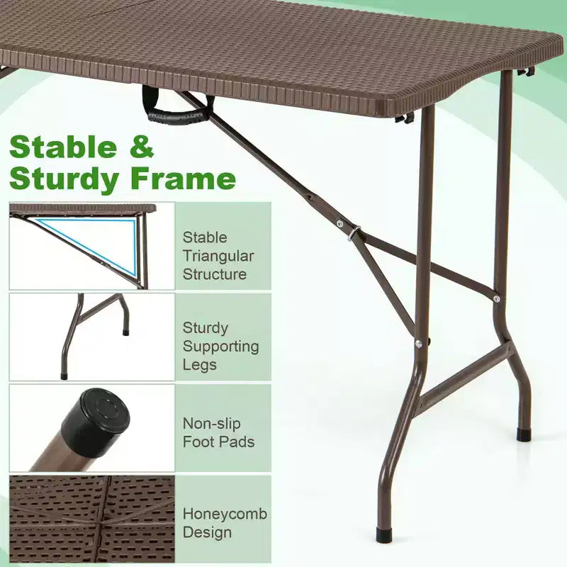 Table de pique-nique pliante Table à manger extérieure