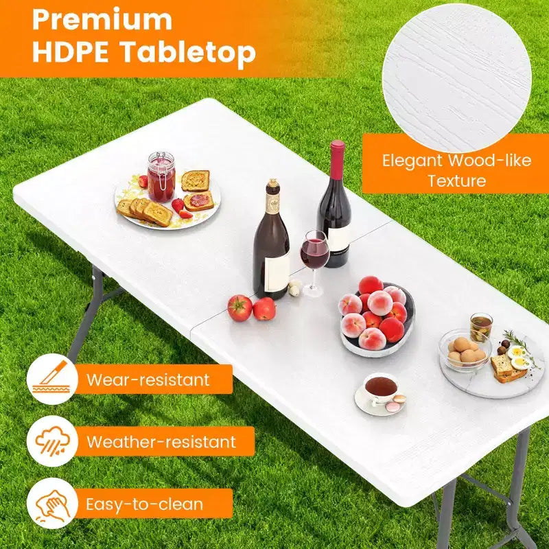 Table de pique-nique pliante Table à manger extérieure