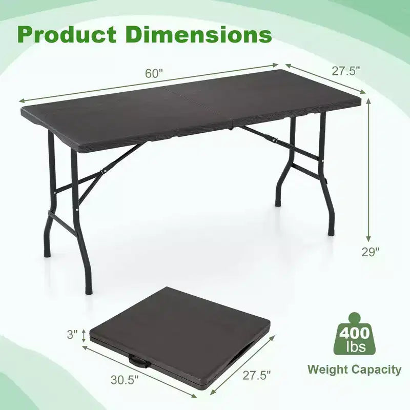 Table de pique-nique pliante Table à manger extérieure