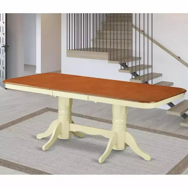Table de salle à manger rectangulaire aux coins arrondis