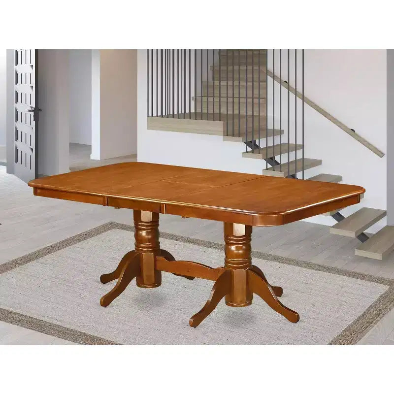 Table de salle à manger rectangulaire aux coins arrondis