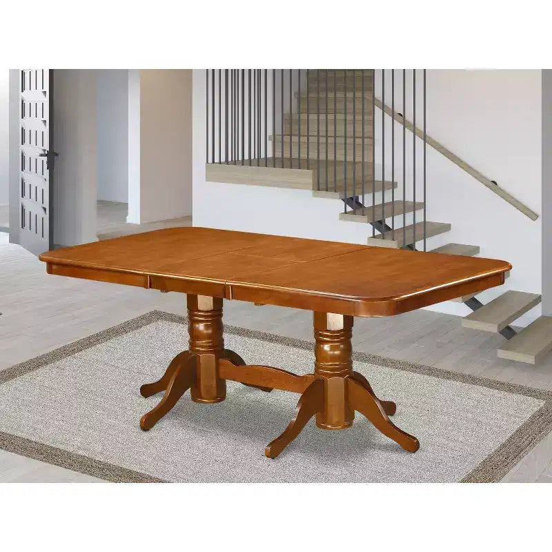 Table de salle à manger rectangulaire aux coins arrondis