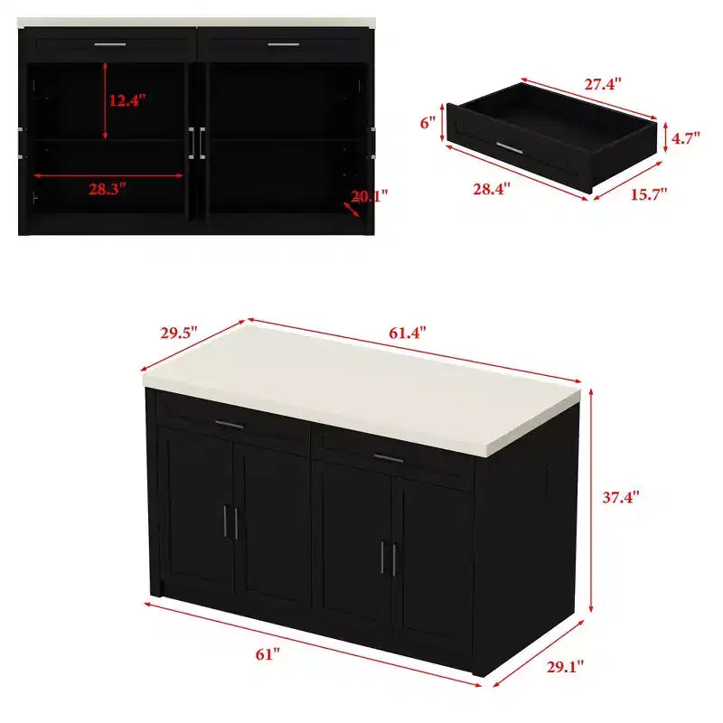 Commode îlot de rangement d'armoire de chambre