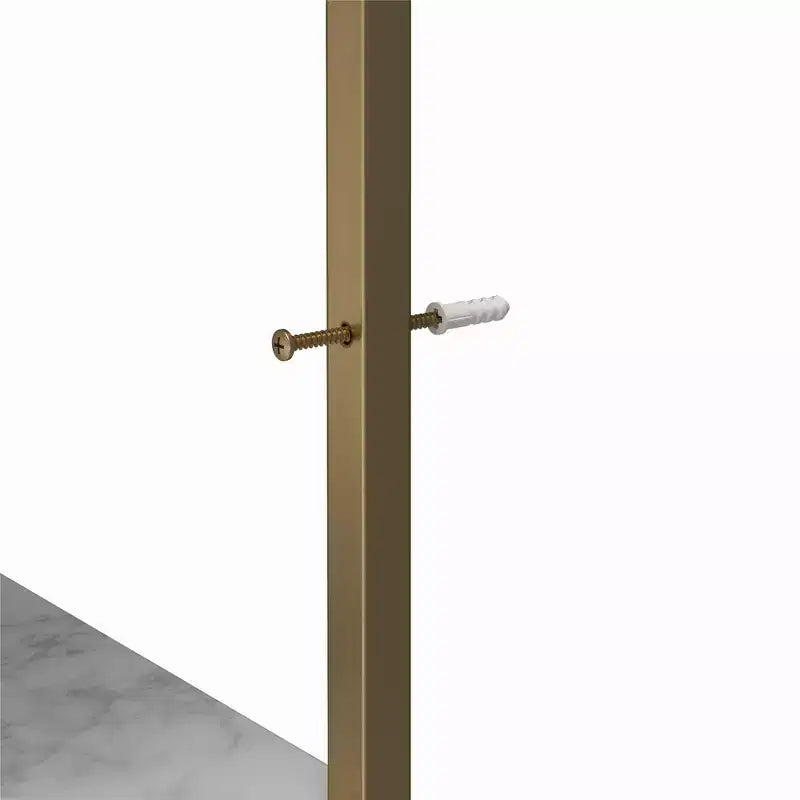 Étagères, Faux Marbre Blanc et Bronze Doré