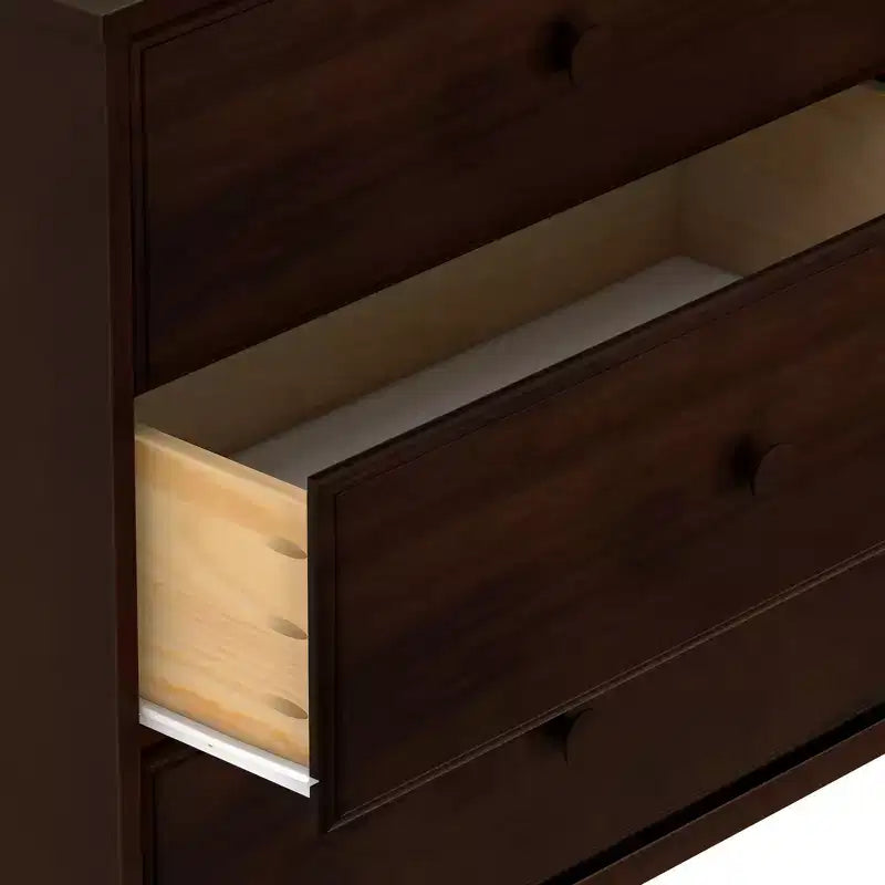 Commode en bois massif classique, commode de rangement pour chambre à coucher