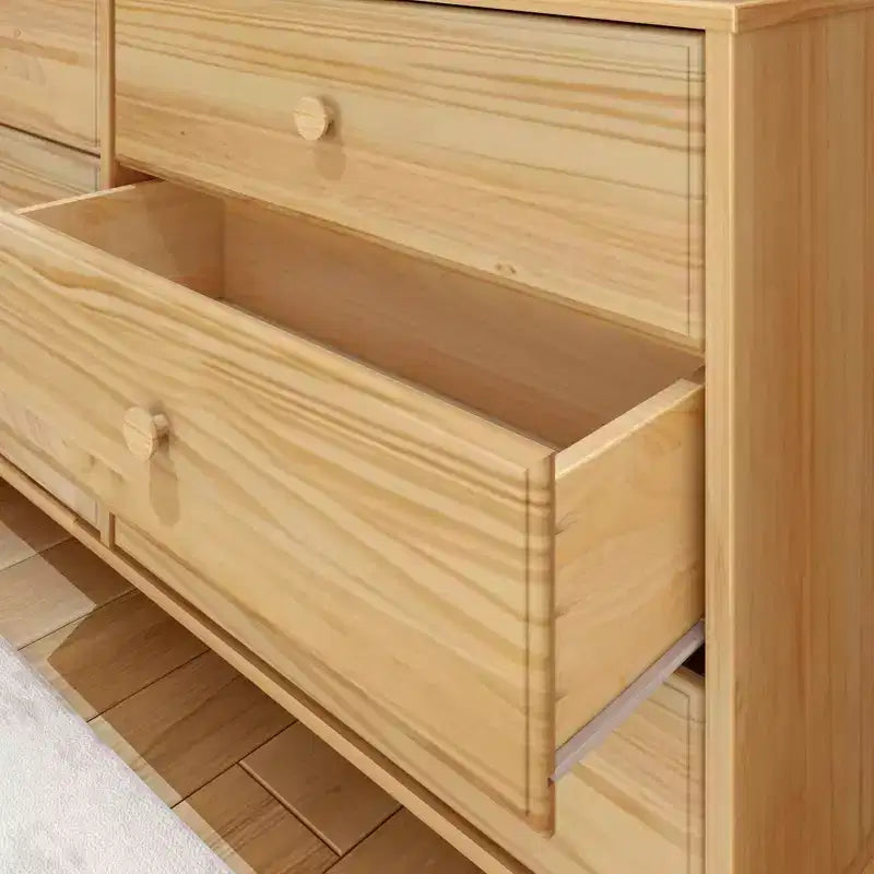 Commode en bois massif classique, commode de rangement pour chambre à coucher