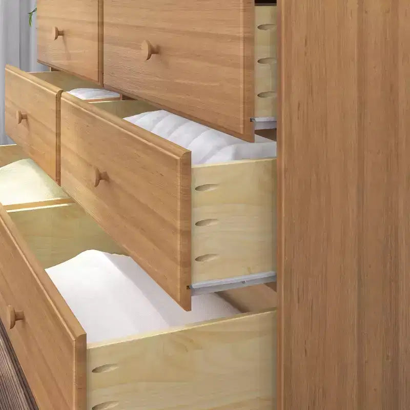 Commode en bois massif classique, commode de rangement pour chambre à coucher