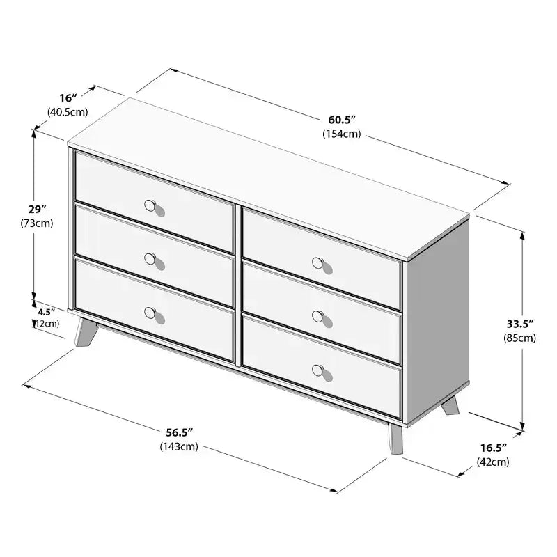Commode en bois massif classique, commode de rangement pour chambre à coucher
