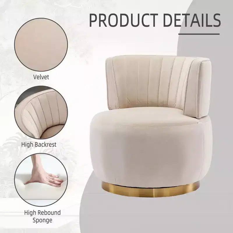 Fauteuil rond en velours