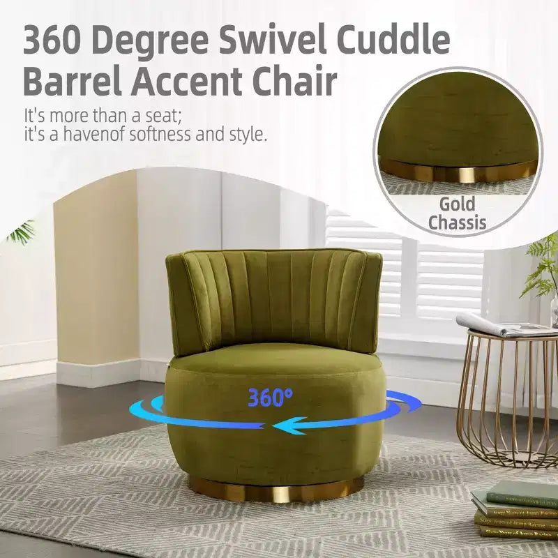 Fauteuil rond en velours