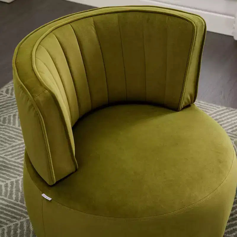 Fauteuil rond en velours