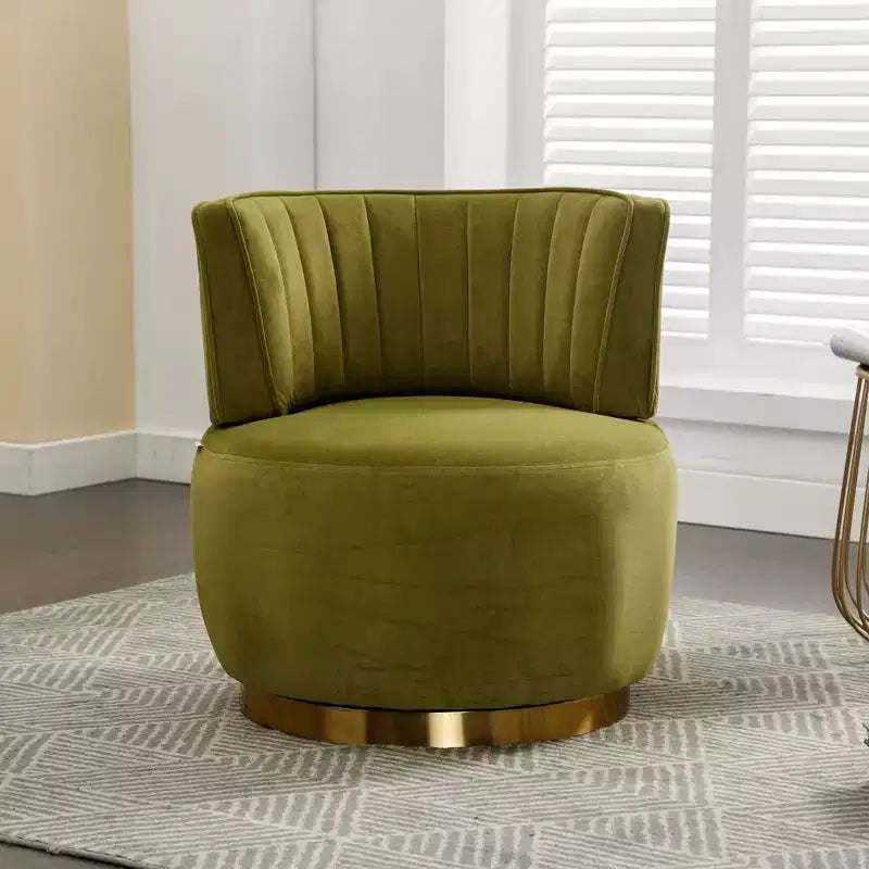 Fauteuil rond en velours