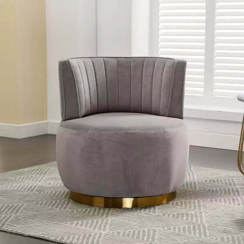 Fauteuil rond en velours