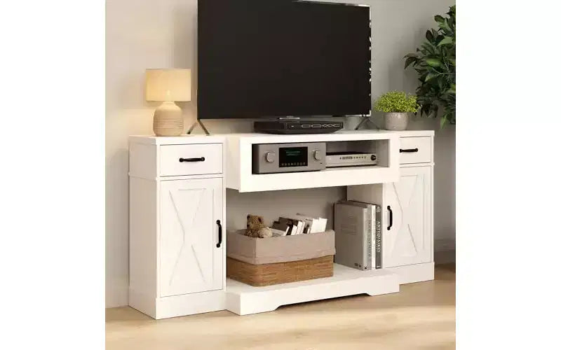 Meuble TV rustique avec console média