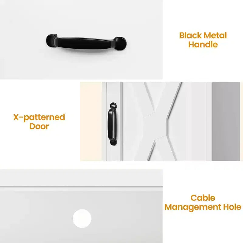 Meuble TV rustique avec console média