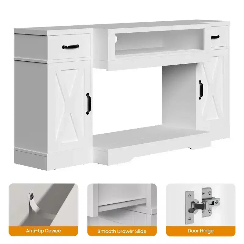 Meuble TV rustique avec console média