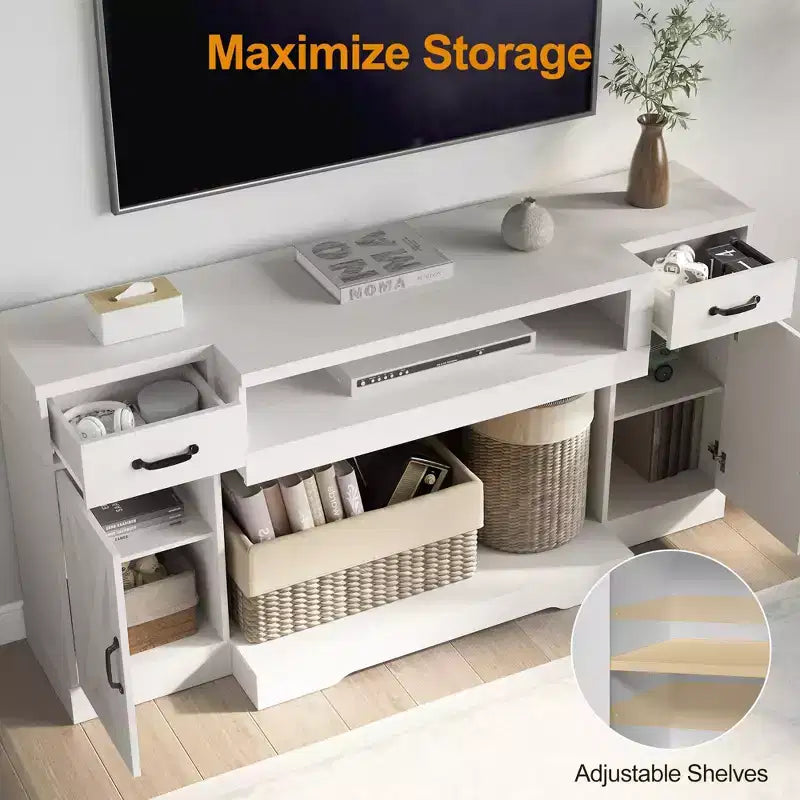 Meuble TV rustique avec console média