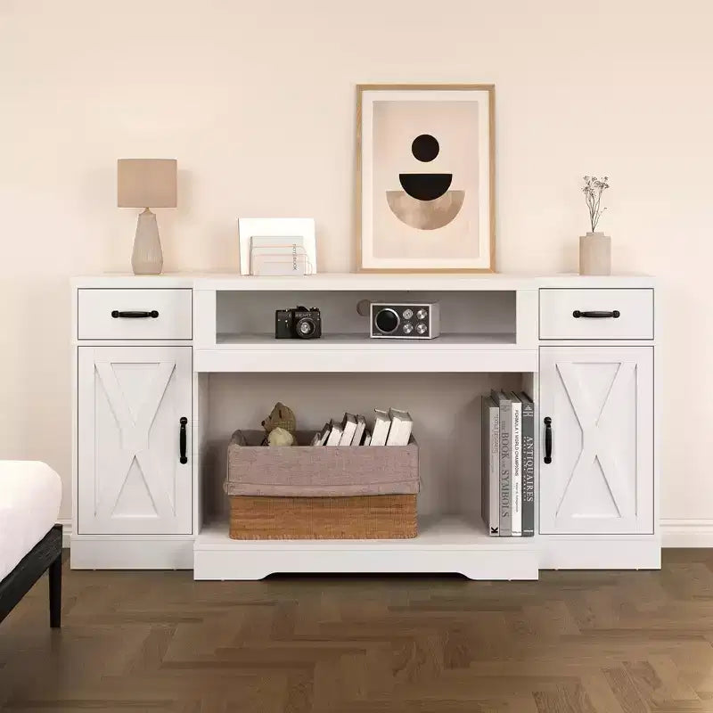 Meuble TV rustique avec console média