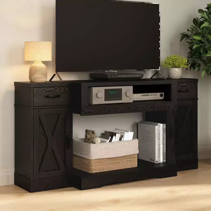 Meuble TV rustique avec console média