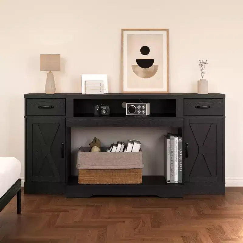 Meuble TV rustique avec console média