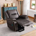 Fauteuil inclinable massant et chauffant, fauteuil de relaxation pivotant en cuir