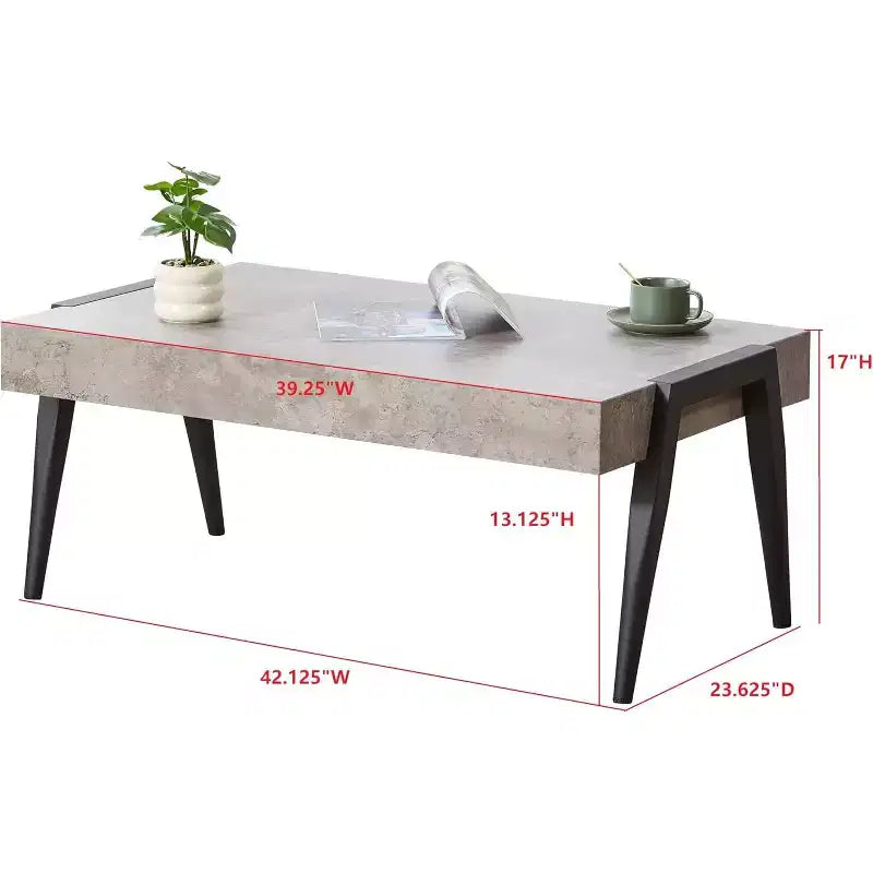 Table basse de salon en bois style marbre