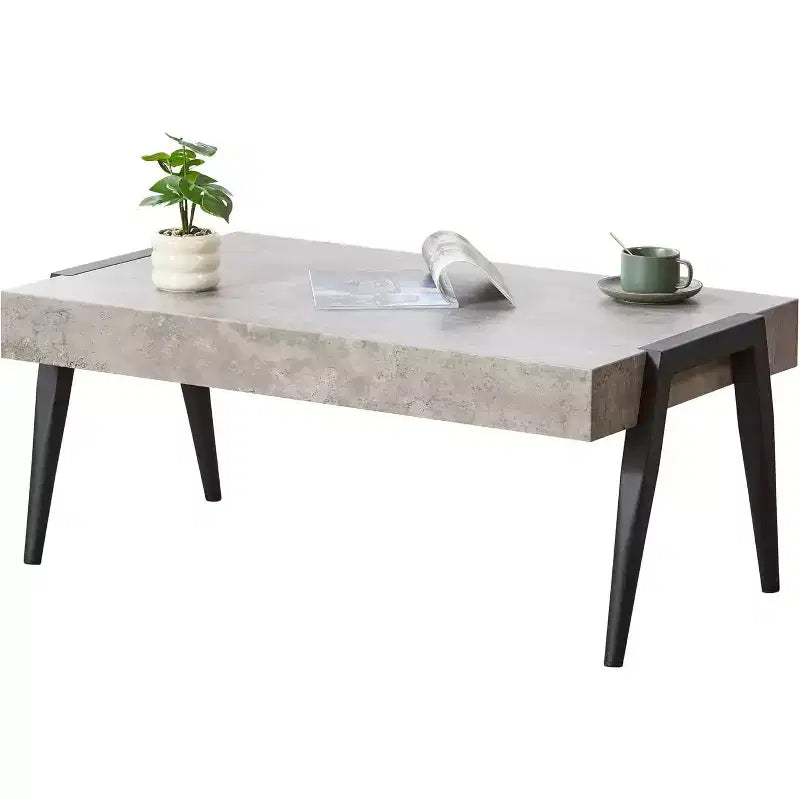 Table basse de salon en bois style marbre