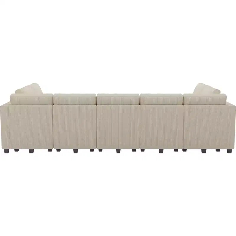 Canapé-lit modulaire multifonctionnel en velours côtelé