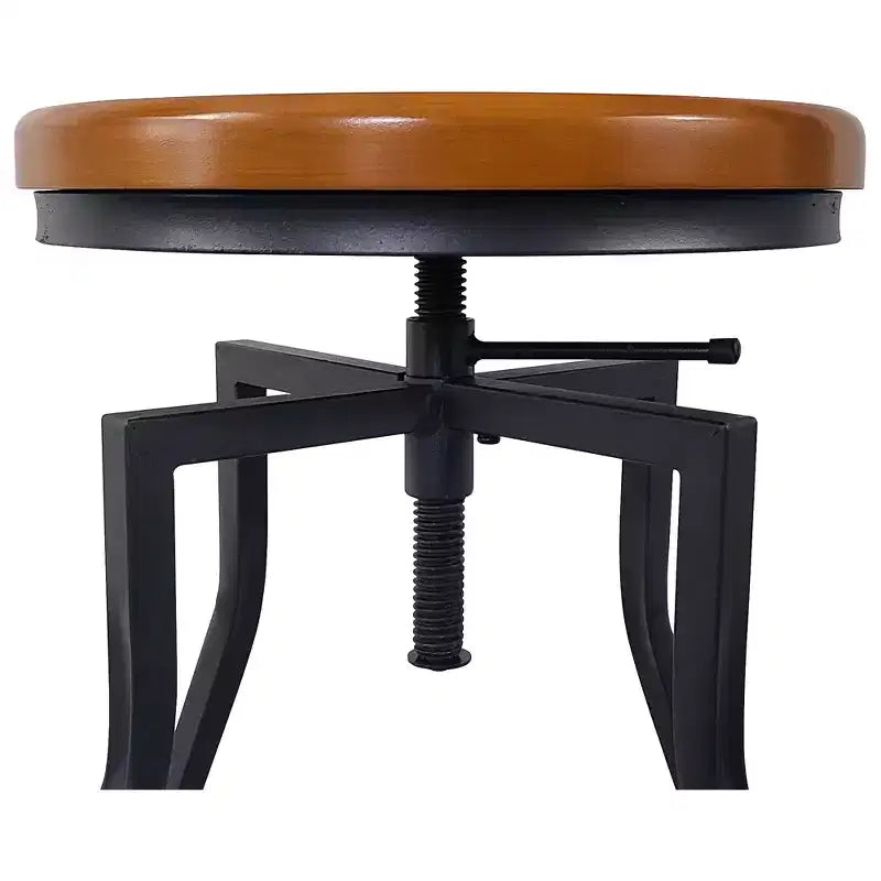 Tabouret de bar de cuisine pivotant en métal de style rustique rétro