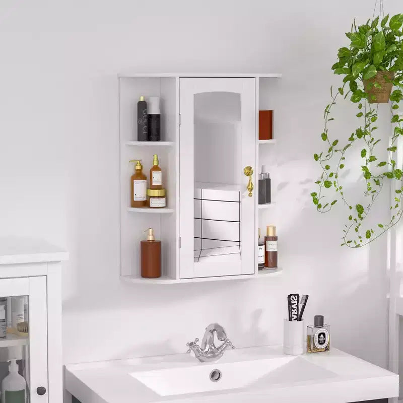 Meuble de rangement mural de salle de bain avec miroir