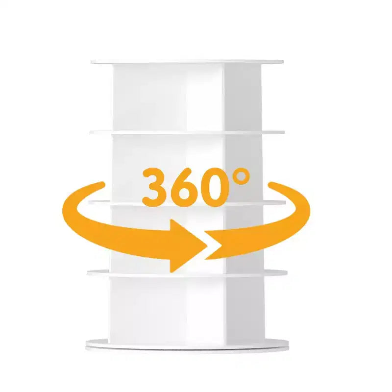 Tour de rangement à chaussures rotative circulaire à quatre niveaux
