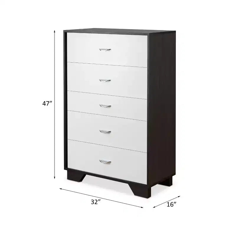 Commode en bois à 5 tiroirs