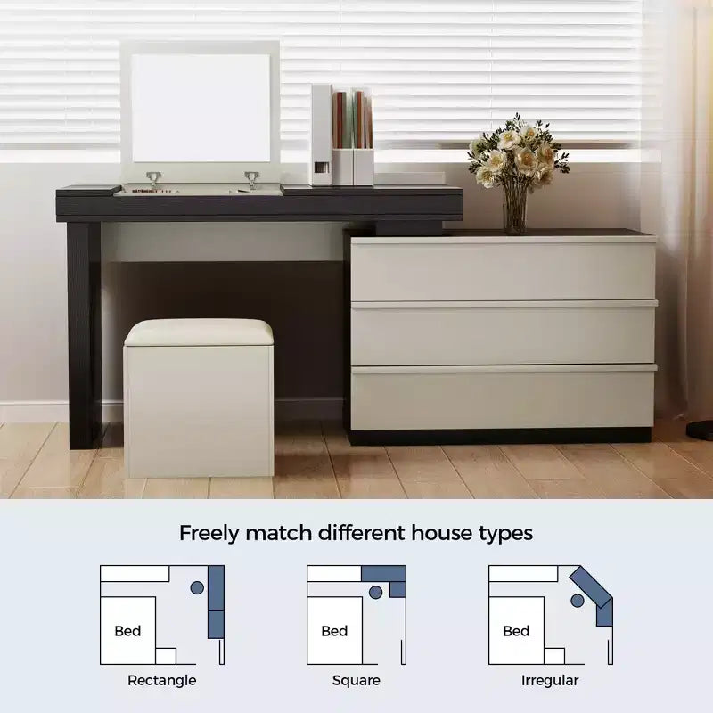 Bureau ou coiffeuse modernes réglables