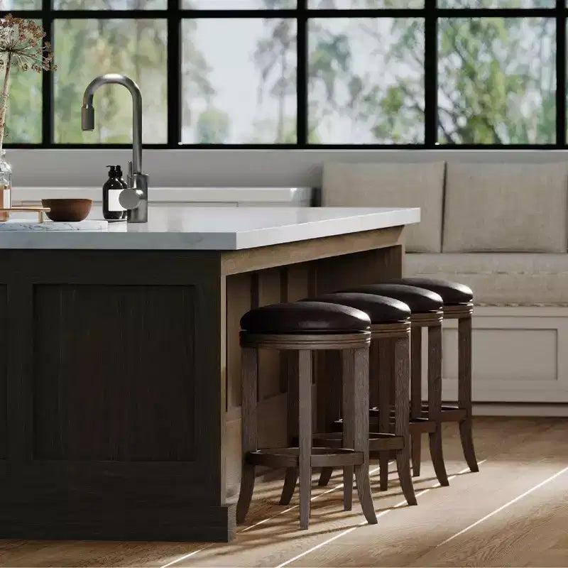 Tabouret de comptoir de cuisine en similicuir